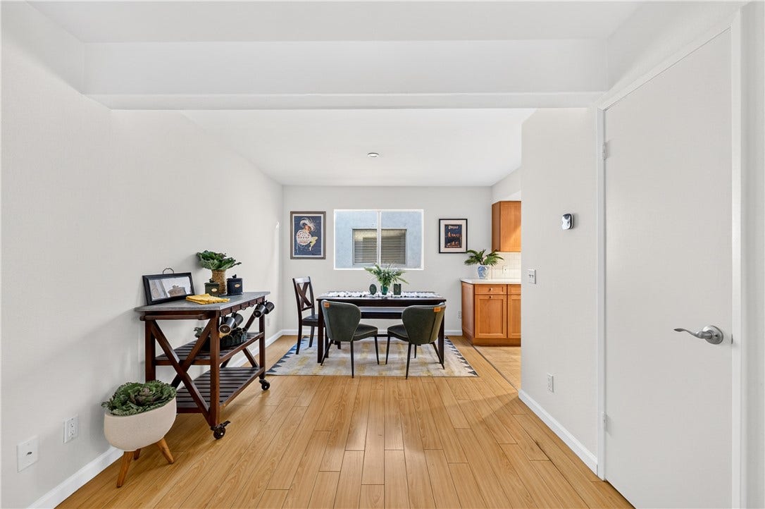 Comfortable dining area opens naturally to the main living space for effortless entertaining.