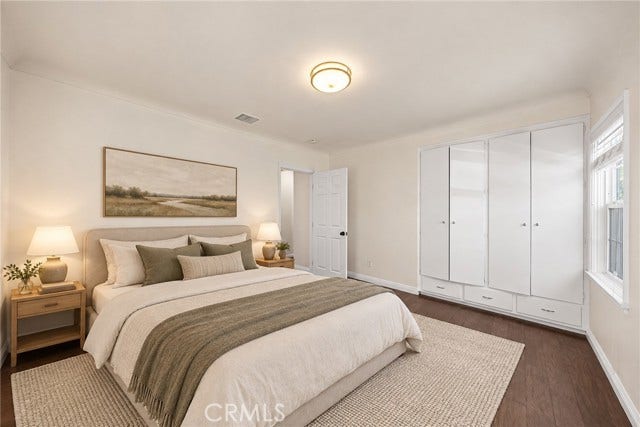 Virtual staging bedroom