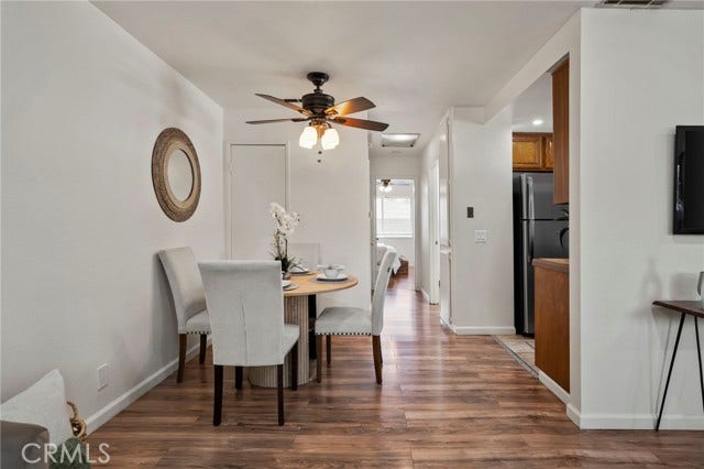 3125 N White AVE, #4, La Verne, CA 91750 Dedicated dining area with an open connection to the living room and kitchen, creating an easy, functional flow throughout the home.
