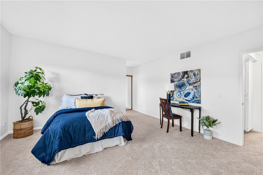 Versatile bedroom provides ample room for furnishings, workspace, or additional living needs.