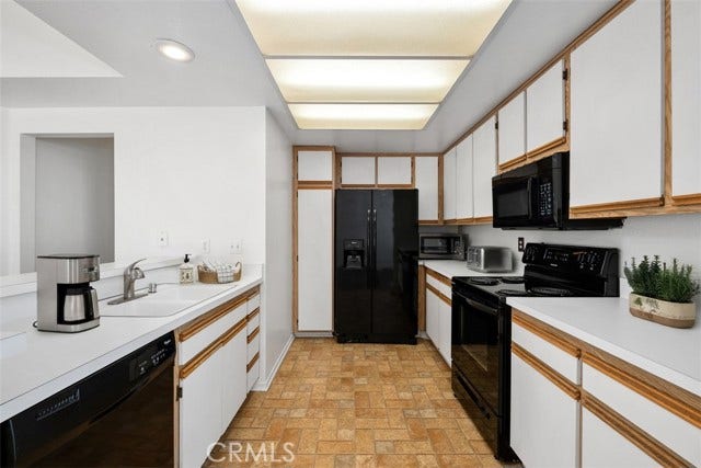 Virtually staged kitchen