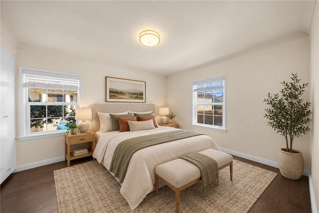Virtual staging bedroom