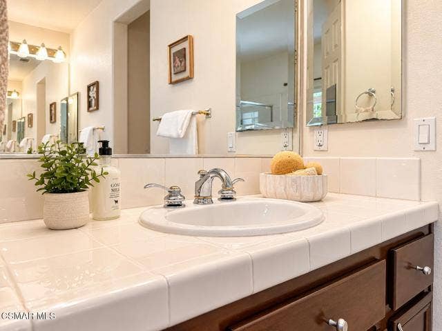 Warm Modern Bathroom Vanity Close-Up
