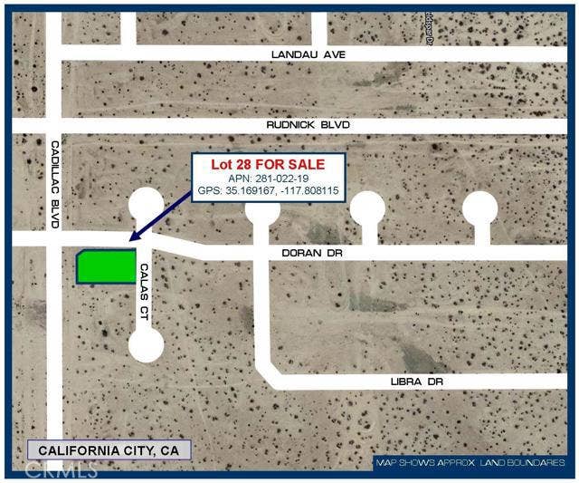 Property photo for 0 Calas Court, California City, CA
