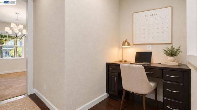 BUILT IN DESK AREA