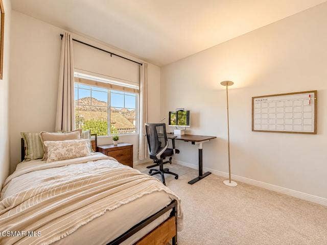 Cozy Bedroom Office with Mountain View