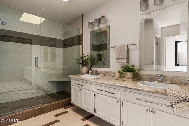 Virtually Staged Primary Bath 1